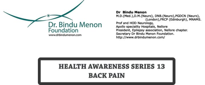 Health Awareness Series -13 – Back Pain