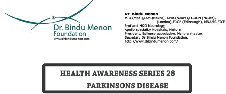 Health Awareness Series 28 Parkinson Disease by Dr Bindu Menon
