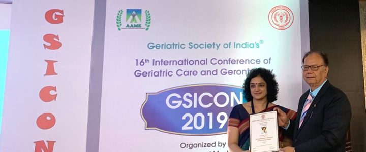 Prestigious J J RAO Oration lecture at the 16th International conference of Geriatric society of India-14-09-2019